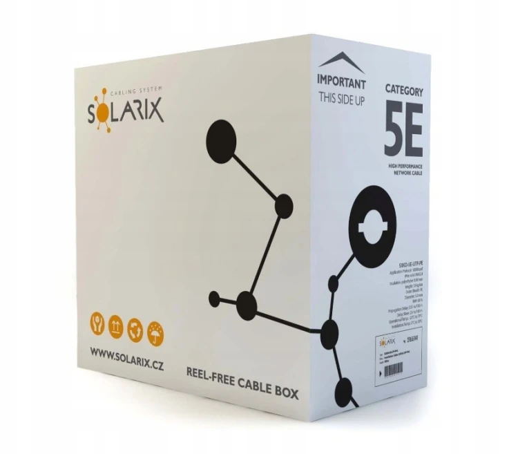 Kabel instalacyjny Solarix CAT5E UTP PE FC