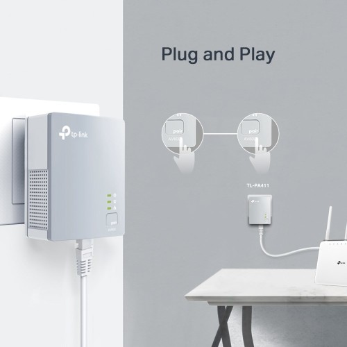 TP-Link PA411KIT 500 Mbit/s Przewodowa sieć LAN Biały 2 szt.