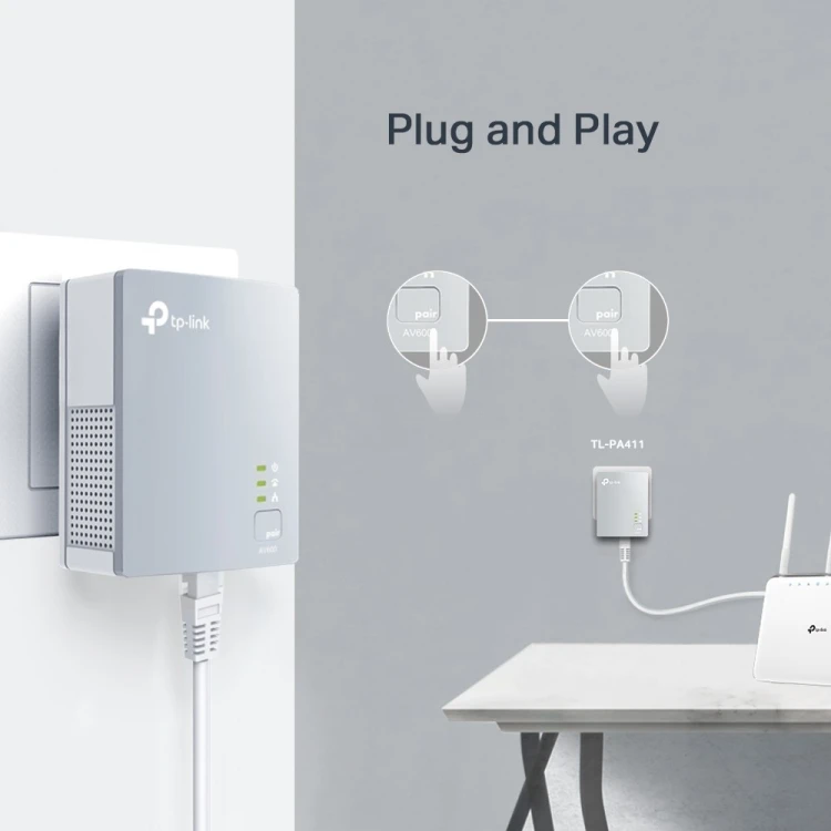 TP-Link PA411KIT 500 Mbit/s Przewodowa sieć LAN Biały 2 szt.