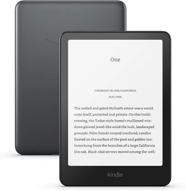 Ebook New Kindle Paperwhite (12th Generation) - 2024 release 7" glare-free 32GB Wi-Fi Wireless charging (Without Lockscreen Ads) Metallic Black