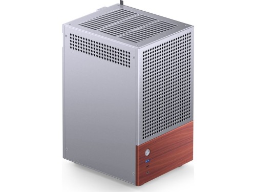 Obudowa PC Jonsbo T6 Mini-Tower, Mini-ITX, szkło hartowane, drewno - srebrna