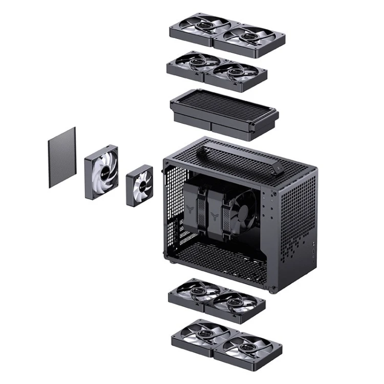 Obudowa Jonsplus MATX Uchwyt Case Z20 - czarny