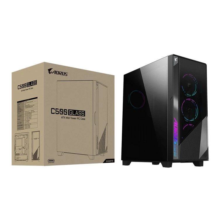 Obudowa GIGABYTE GB-AC500G Midi Tower Czarna