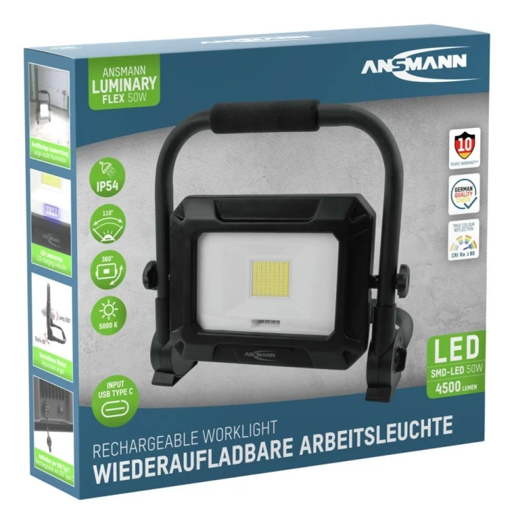 Przenośne światło przemysłowe Ansmann FL50W-R 50 W 4500 lm światło dzienne