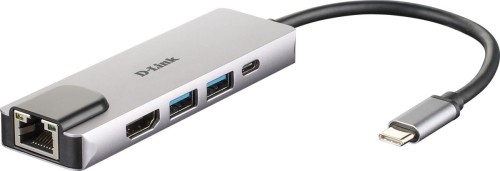 Adapter D-Link DUB-M520 - Przewodowy - Thunderbolt 3 - 60 W - 10,100,1000 Mbit/s - IEEE 802.3 - IEEE 802.3ab - IEEE 802.3az - IEEE 802.3u - IEEE 802.3