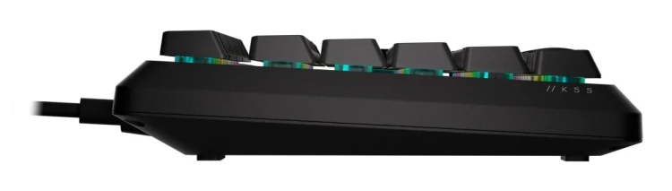 Klawiatura CORSAIR Tas K55 CORE BLACK RGB, Gumowa kopuła, Mechaniczna, USB