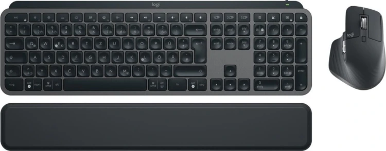 Zestaw bezprzewodowej klawiatury i myszki MX Keys S - grafitowy, wersja niemiecka