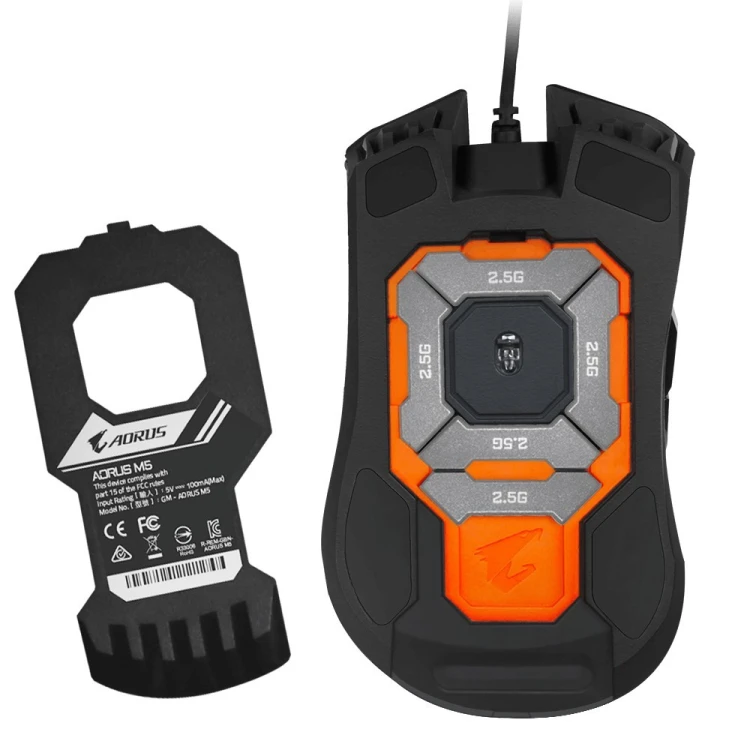 Gigabyte AORUS M5, mysz do gier, USB, optyczna, do 16000 DPI