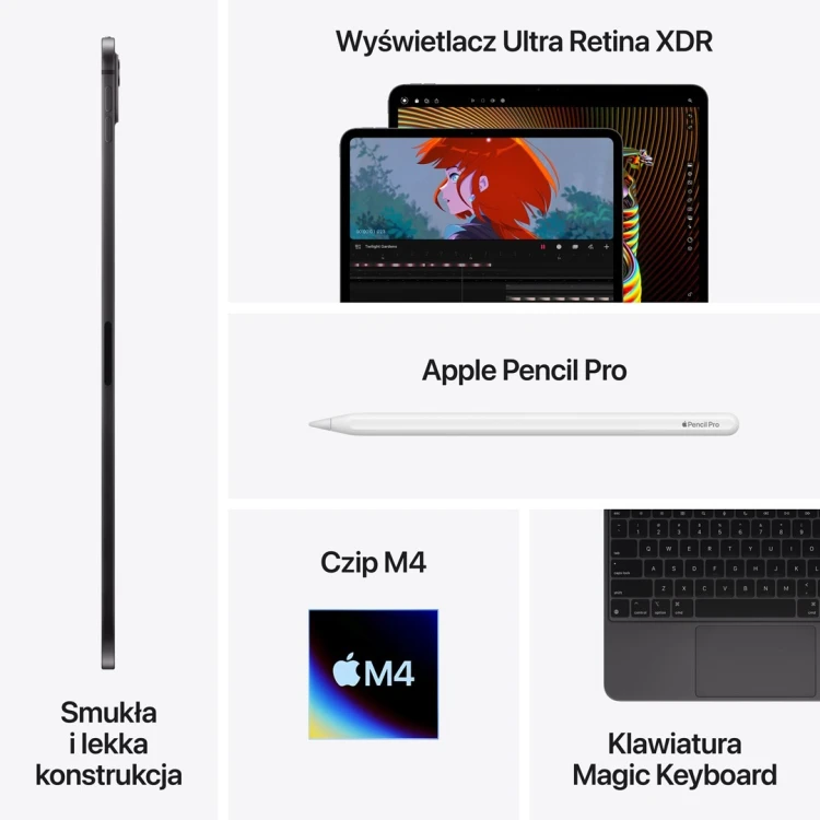 Apple iPad Pro Apple M 2 TB 27,9 cm (11") 16 GB Wi-Fi 6E (802.11ax) iPadOS 17 Srebrny