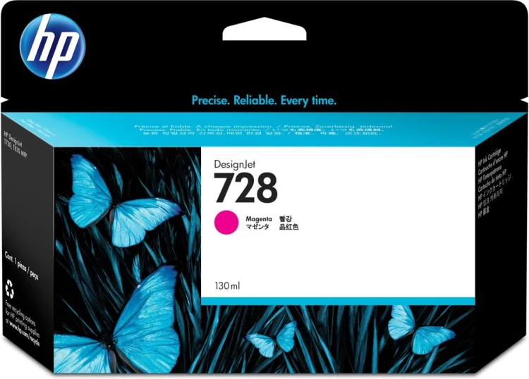 HP Wkład z atramentem purpurowym DesignJet 728 o pojemności 130 ml