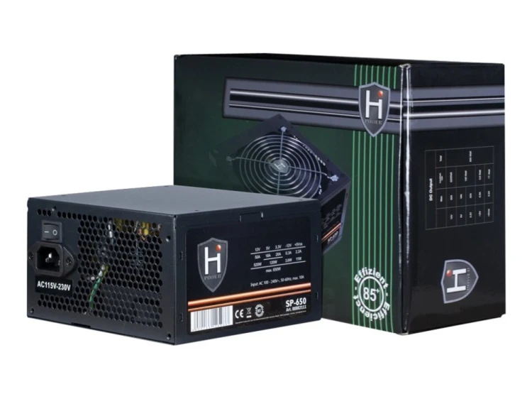 Zasilacz Inter-Tech HIPOWER SP-650 650W 20+4 pin ATX ATX Czarny