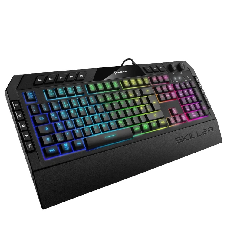 Klawiatura gamingowa Sharkoon Skiller SGK5 USB QWERTZ Niemiecki Czarna
