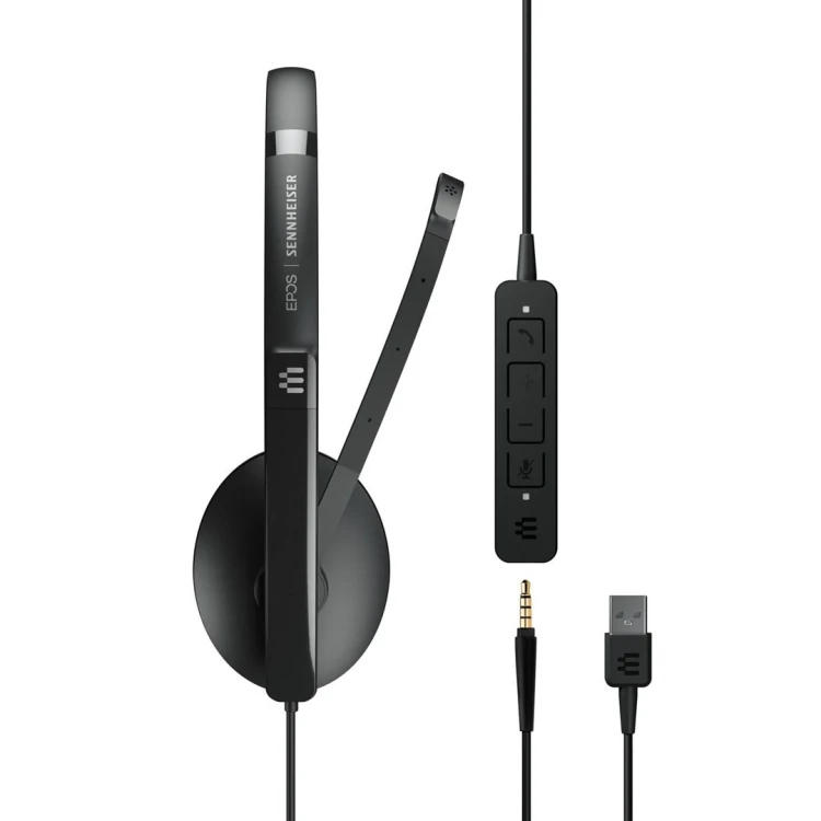 Zestaw słuchawkowy EPOS ADAPT 135 USB II Przewodowa Opaska na głowę Biuro/centrum telefoniczne USB Typu-A Czarny