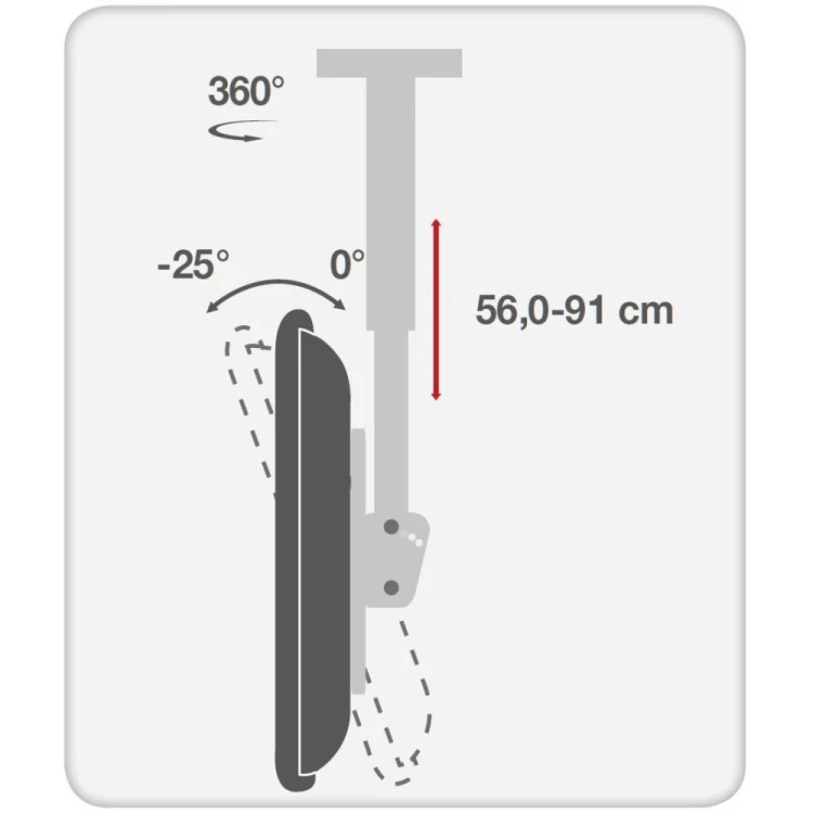 Techly ICA-CPLB 946S uchwyt do tablic informacyjnych 177,8 cm (70") Czarny
