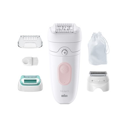Depilator Braun Silk-épil 5 5-050 28 pęset(y) Różowy, Biały