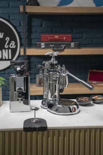 La Pavoni Ekspres do kawy Dźwignia ręczna Milano srebrny