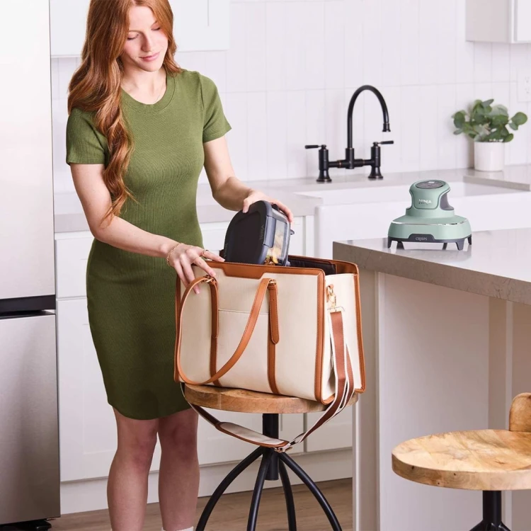 Ninja CRISPi Pojedyńczy 3,8 l 1700 W Frytkownica na gorące powietrze Zielony, Szary, Przezroczysty