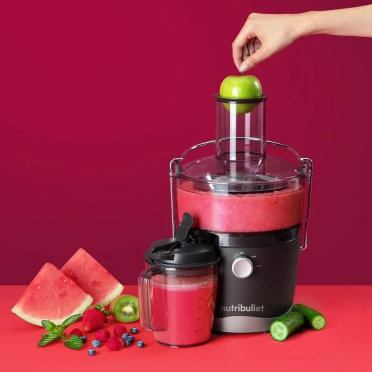 Wyciskarka NutriBullet NBJ100G, Szary, 1,5 L, 0,8 L, Obrotowy, Plastikowy, Stal nierdzewna, 800 W