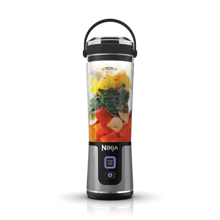 Przenośny blender bezprzewodowy NINJA BC151EUBK, Przenośny, Materiał słoika: wolny od BPA, Pojemność słoika 0,53 L, Kruszenie lodu, Szary
