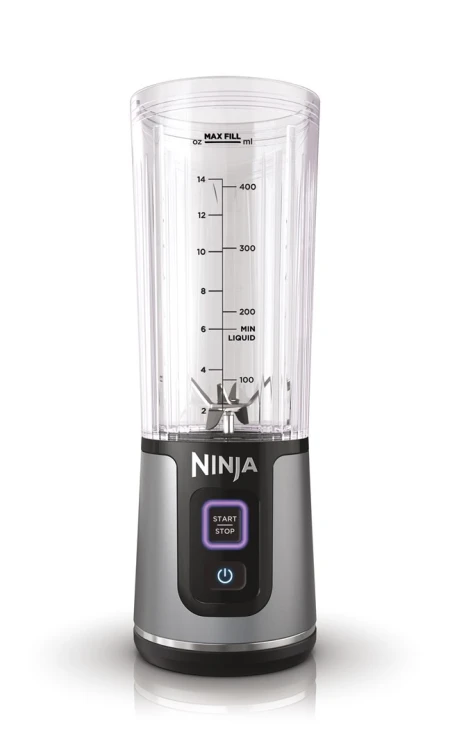 Przenośny blender bezprzewodowy NINJA BC151EUBK, Przenośny, Materiał słoika: wolny od BPA, Pojemność słoika 0,53 L, Kruszenie lodu, Szary