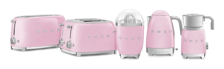 Smeg TSF02PKEU Toster 4 kromki różowy