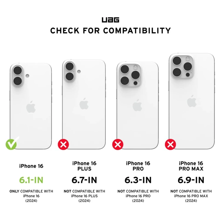 UAG Civilian Magsafe - obudowa ochronna do iPhone 16 kompatybilna z MagSafe (black)