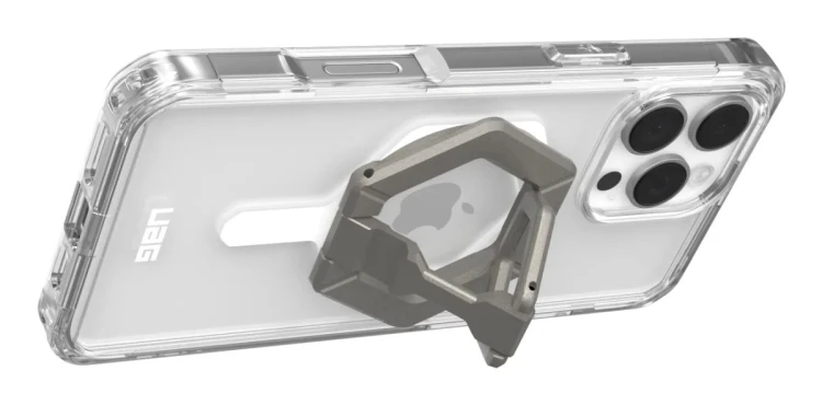 Obudowa ochronna do iPhone 16 Pro Max kompatybilna z MagSafe oraz podstawka Magnetic Ring Stand (ice-white/titanium)