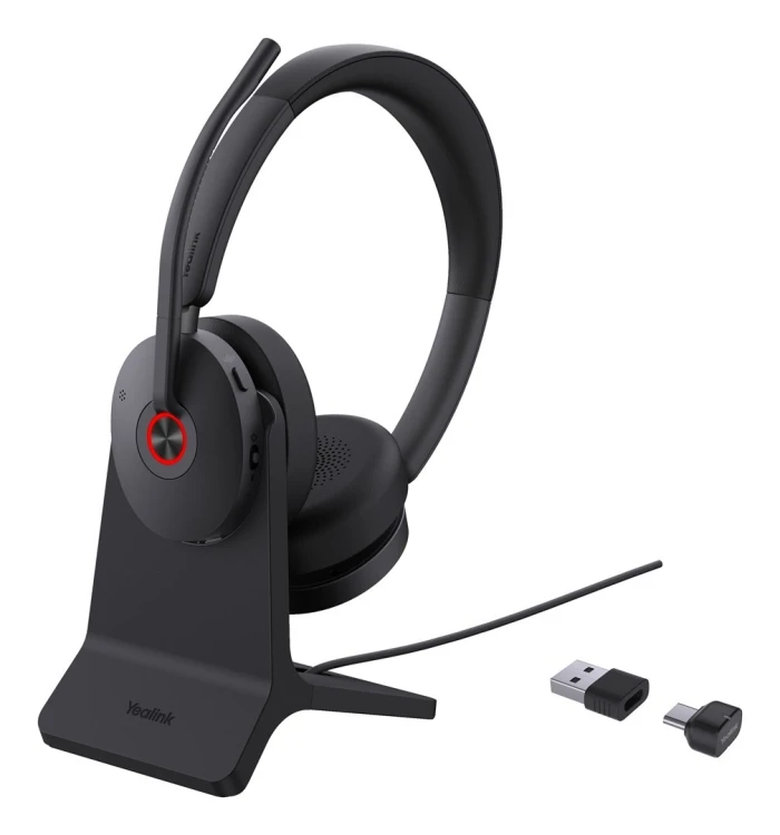 Słuchawki Yealink BH74 + Stand UC USB-C/A USB Type-C / USB Type-A Bluetooth Podstawka do ładowania Czarne (1208684)