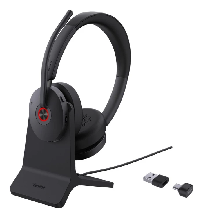 Słuchawki Yealink BH74 + Stand UC USB-C/A USB Type-C / USB Type-A Bluetooth Podstawka do ładowania Czarne (1208684)