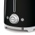 Toster Smeg TSF02BLEU czarny 4 kromek, metalowa obudowa