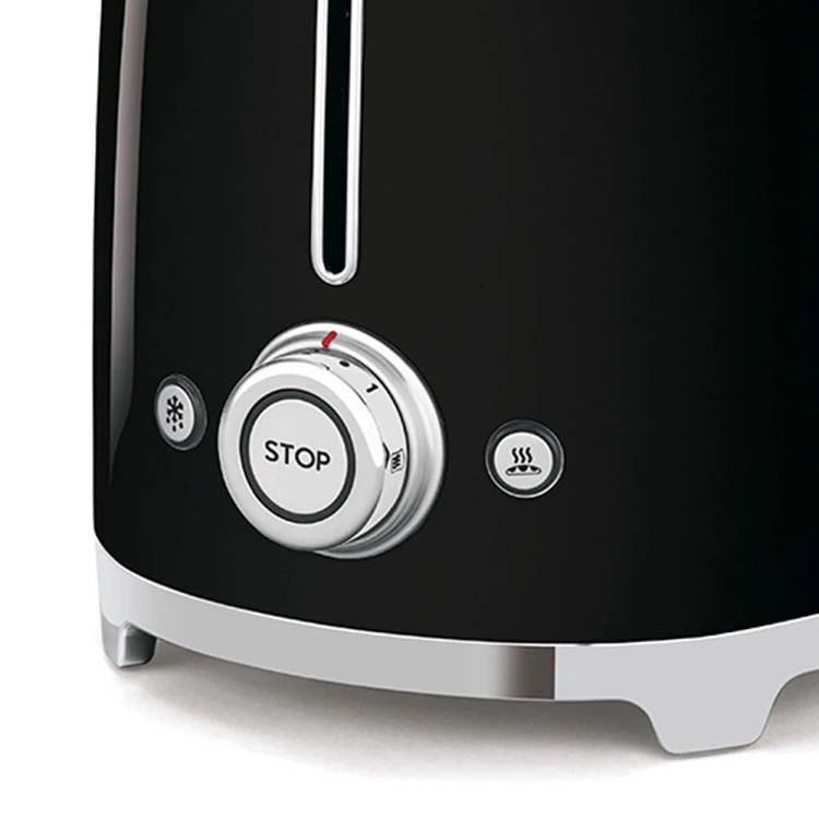 Toster Smeg TSF02BLEU czarny 4 kromek, metalowa obudowa
