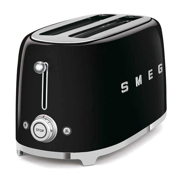 Toster Smeg TSF02BLEU czarny 4 kromek, metalowa obudowa