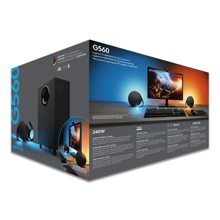 Logitech G G560 zestaw głośników 120 W PC/Laptop Czarny 2.1 kan. 30 W Bluetooth