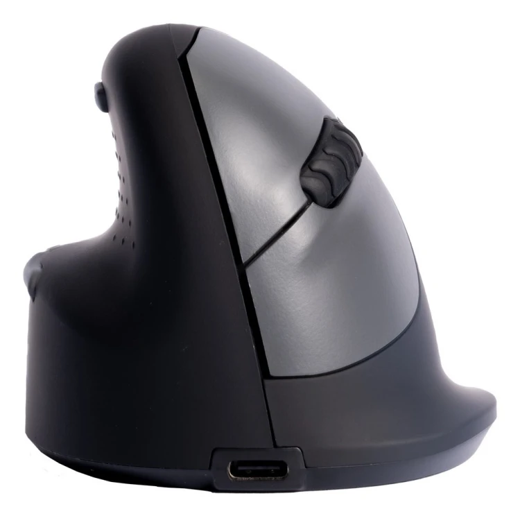 R-Go Pele HE ergonomiczna myszka lewa Bluetooth sidabrina