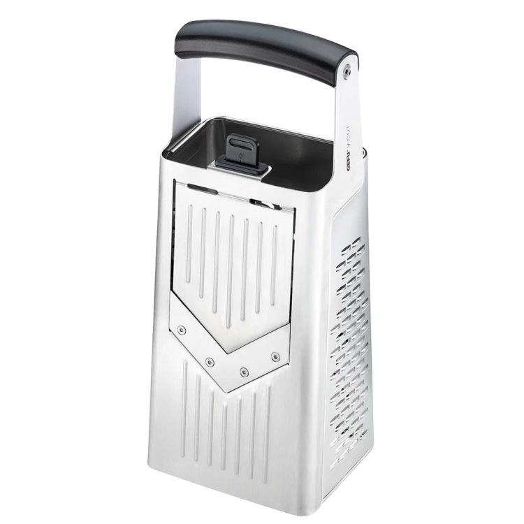 GEFU 10761 ręczna tarka / spiralizer Tarka z pojemnikiem Czarny, Srebrny