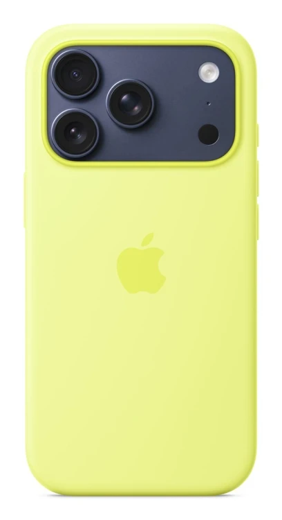 Silikonowe etui Apple iPhone 17 Pro z MagSafe (neonowo-żółte)