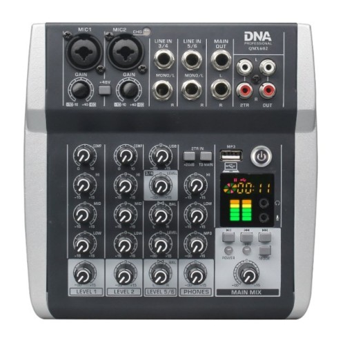 DNA QMX602 analogowy mikser dźwięku 6 kanałów Blue