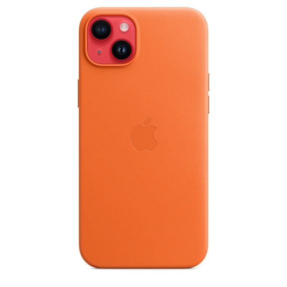 Etui skórzane Apple z MagSafe Orange, do iPhone 14 Plus