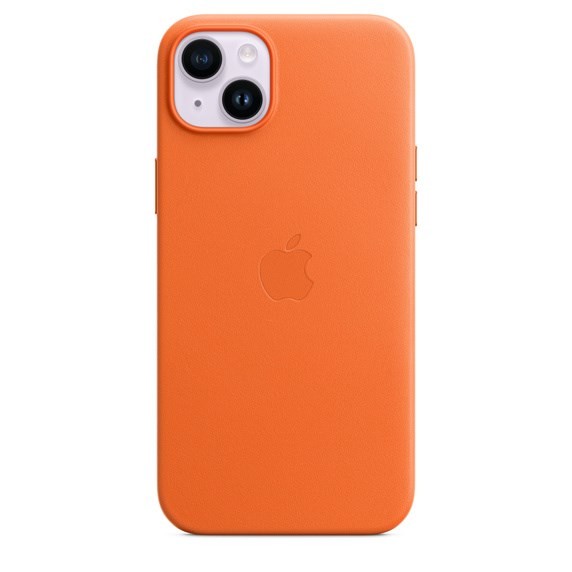 Etui skórzane Apple z MagSafe Orange, do iPhone 14 Plus