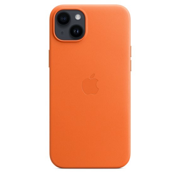 Etui skórzane Apple z MagSafe Orange, do iPhone 14 Plus