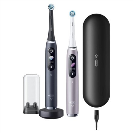 Braun Oral-B szczoteczka elektryczna iO 9N zestaw DUO BLACK ONYX & ROSE QUARTZ