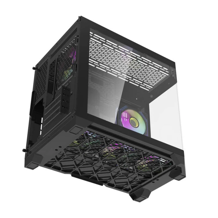 Obudowa komputerowa DARKFLASH FT418 + 6 wentylatorów ARGB (czarna)