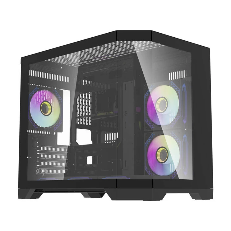 Obudowa komputerowa DARKFLASH FT418 + 6 wentylatorów ARGB (czarna)