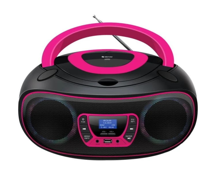 Boombox Denver TDB-212P różowy