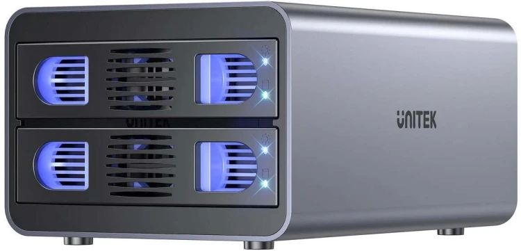 Unitek Obudowa RAID do dysku SATA 2.5''/3.5'' 4 tryby 40TB USB C 10Gb/s