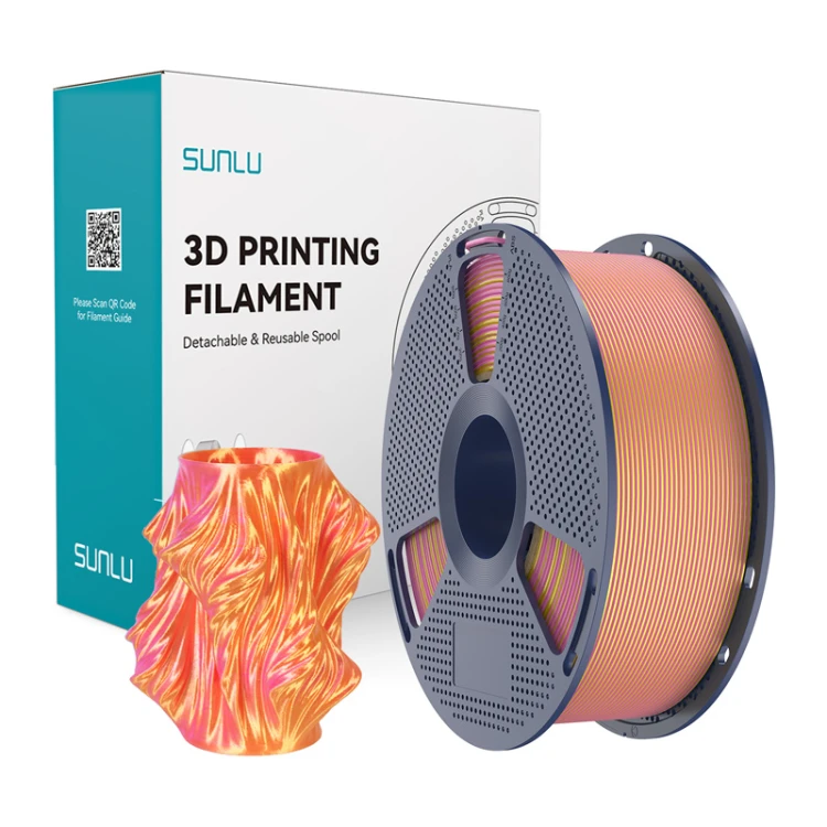 Filament SUNLU PLA+ Silk Dual Color 1.75mm 1kg (różowo-złoty)