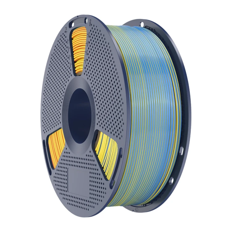 Filament SUNLU PLA+ Silk Forth-Color 1.75mm 1kg (niebiesko-fioletowo-pomarańczowo-żółty)