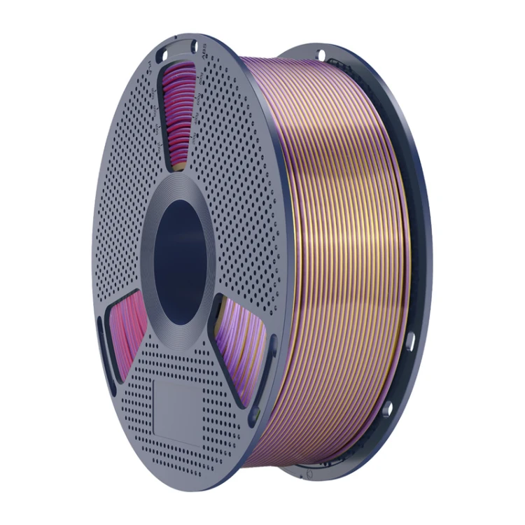 Filament SUNLU PLA+ Silk Forth-Color 1.75mm 1kg (niebiesko-fioletowo-czerwono-złoty)