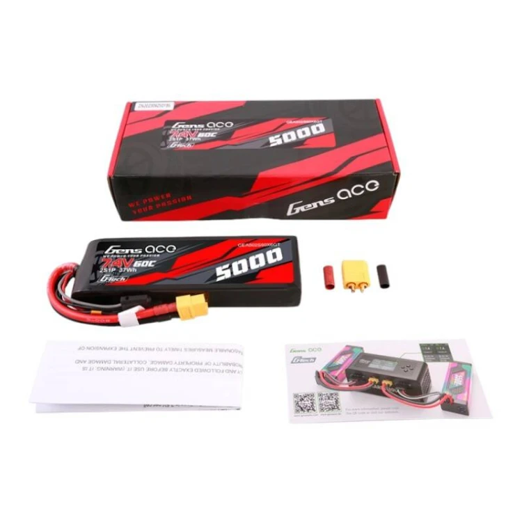 Akumulator GENS ACE G-Tech 5000mAh 7.4V 60C 2S1P XT60