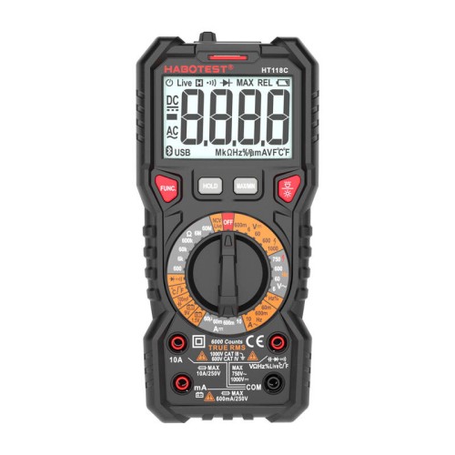 Multimetr cyfrowy HABOTEST HT118C True RMS NCV latarka